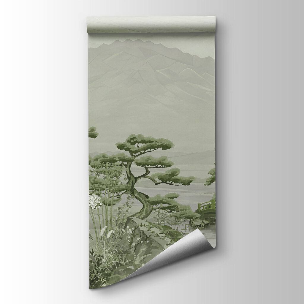Fototapeten Landschaft mit Bergen und Bäumen (Artikelnummer: t01063v4)