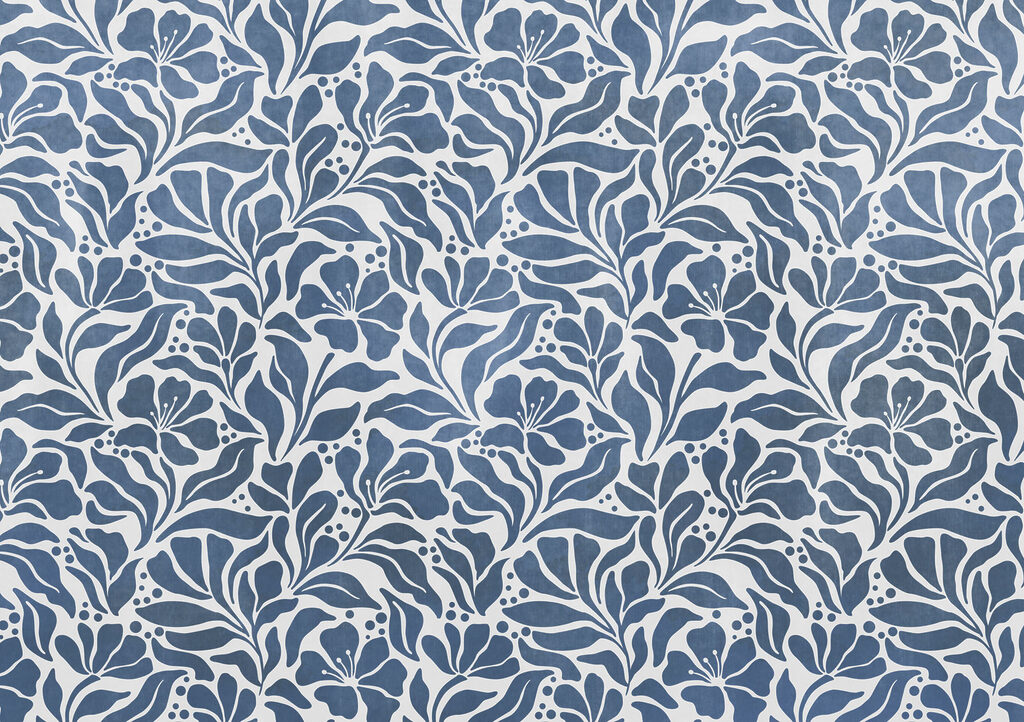 Fototapeten Blau-weißes Blumenmuster (Artikelnummer: t01114v1) Fototapeten Blau-weißes Blumenmuster (Artikelnummer: t01114v1)