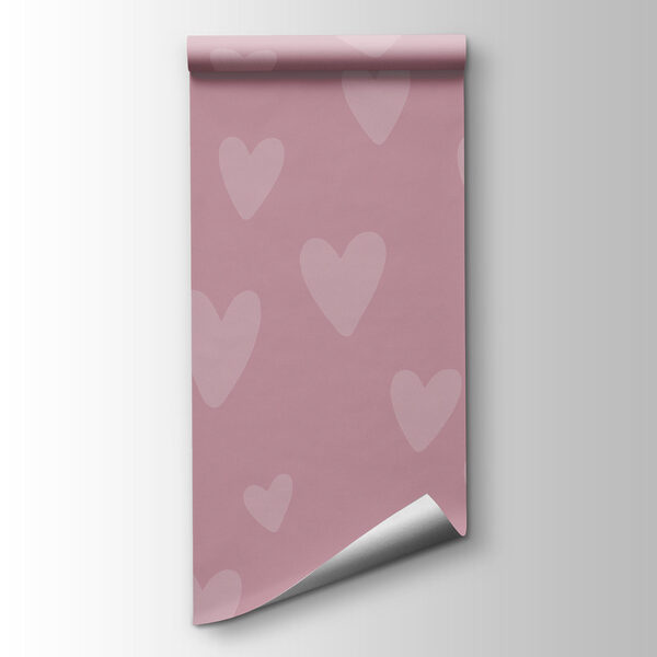 Fototapeten Rosa Hintergrund mit Herzen (Artikelnummer: t01088)